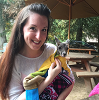 Keri with a joey!